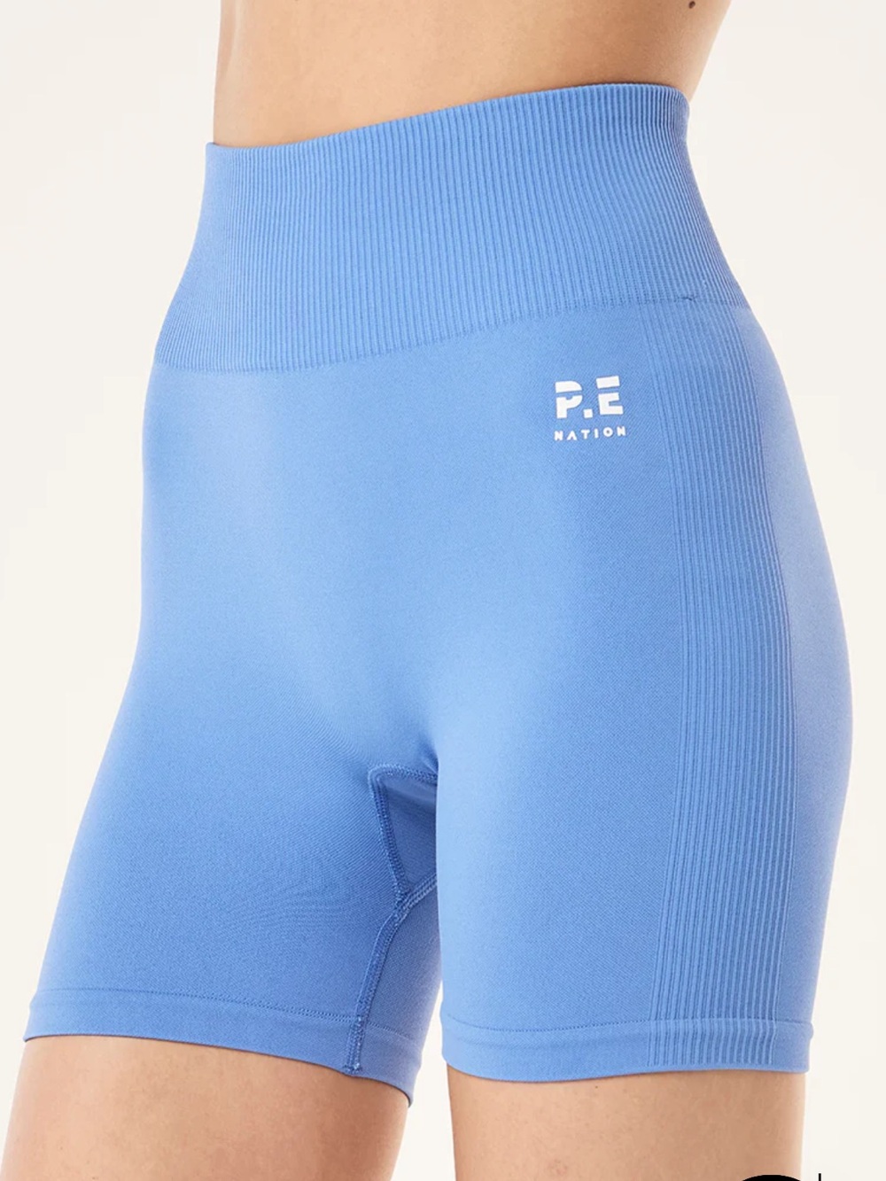 P.E Nation High-Waist Ribbed Bike Shorts